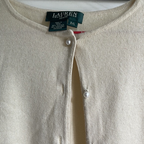 🎉2xHP🎉Lauren Silk and Cashmere Cardigan Sweater - Picture 4 of 7